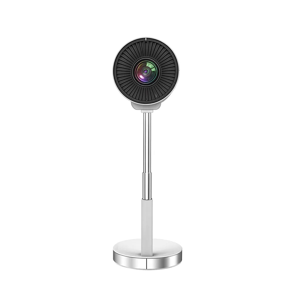 Ayisa Android Smart Projector ATS3, Upgraded WiFi 5/6, 720P HD, Portable with Gimbal, Works with TV Stick, Smartphone, HDMI, USB, Great for Indoor & Outdoor Use